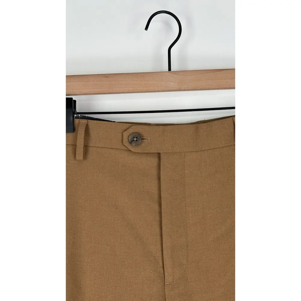 Banana Republic Tailored Fit Suit Trouser Pant Camel Mens Size 38x32 New